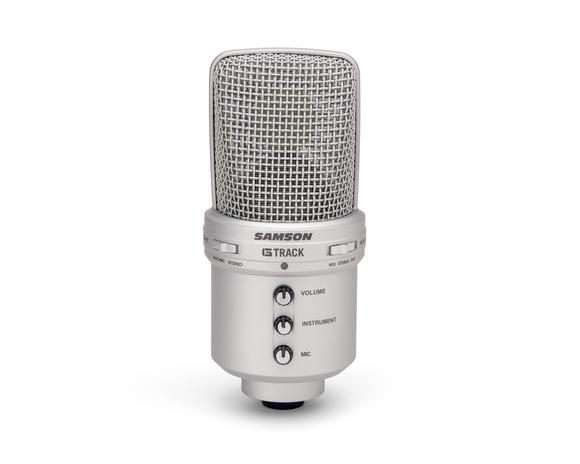 G-Track-front-display Samson G-Track USB Condenser Microphone with Audio Interface