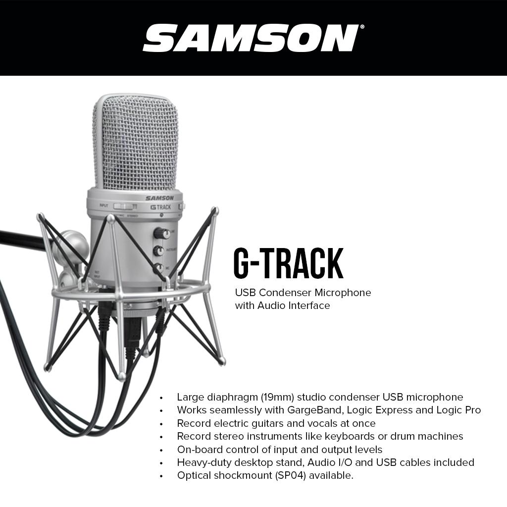Samson G-Track USB Condenser Microphone with Audio Interface