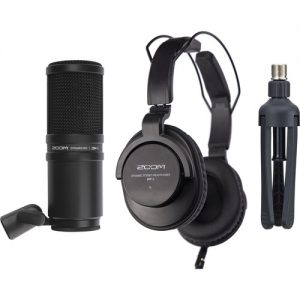 Zoom ZDM-1 Podcast Mic Pack, Podcast Dynamic Microphone, Headphones, Tripod, Windscreen, XLR Cable, For Recording Podcasts
