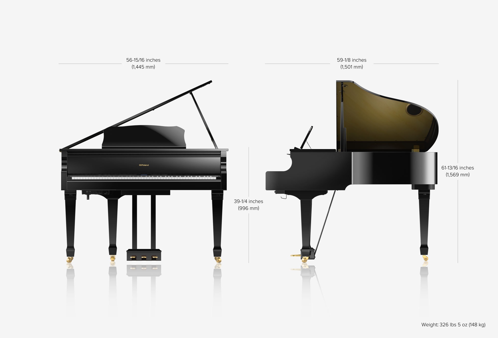 Roland GP-609 Digital Grand Piano size_1