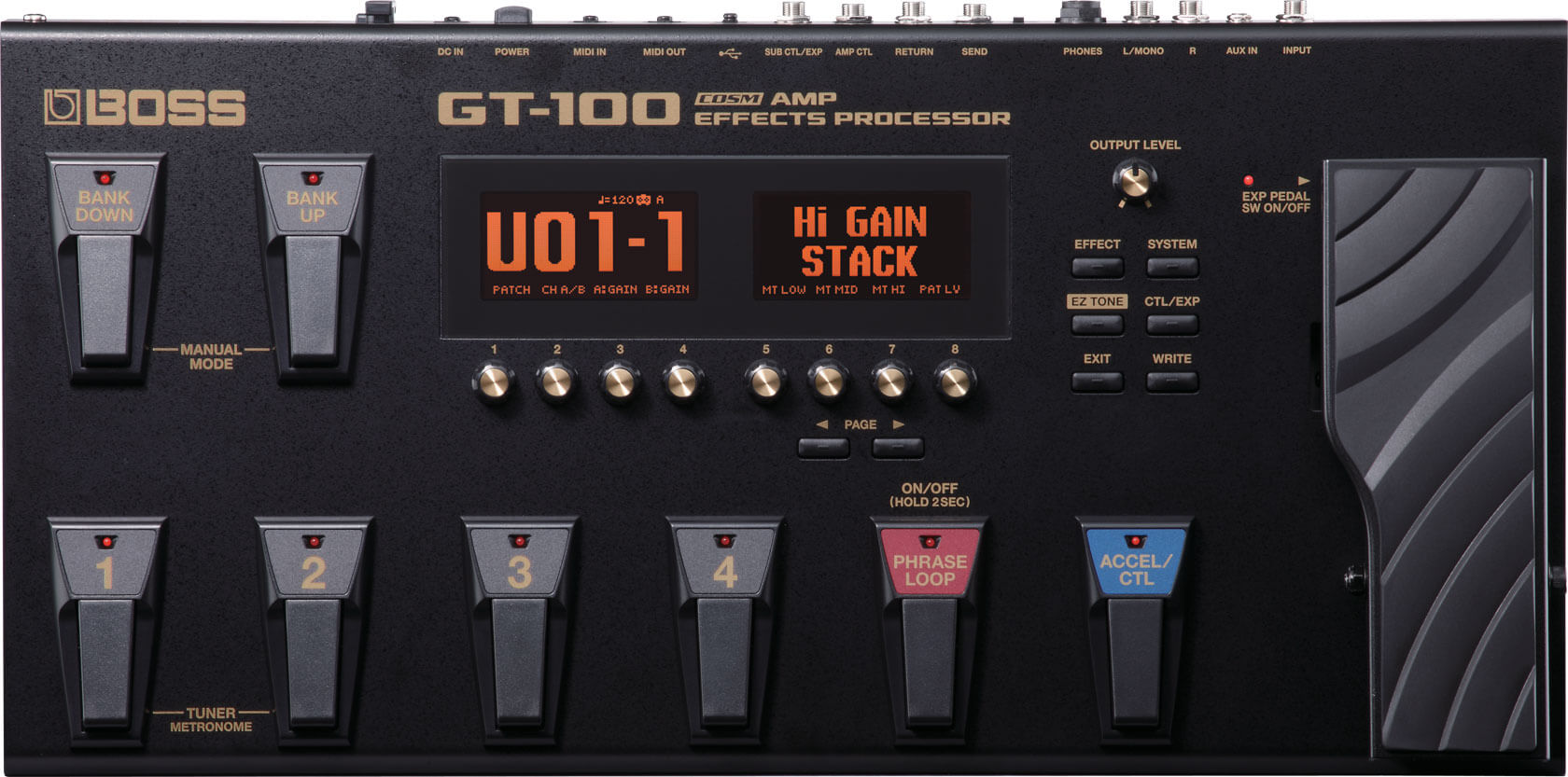 Boss GT-100 Guitar Multi-Effects Pedal top