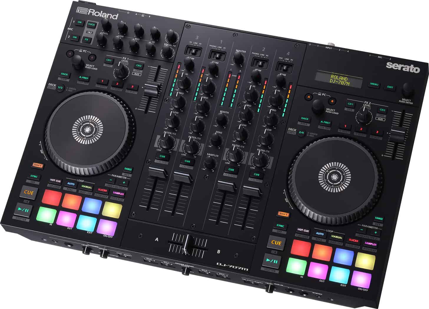 Roland DJ-707M DJ Controller top views