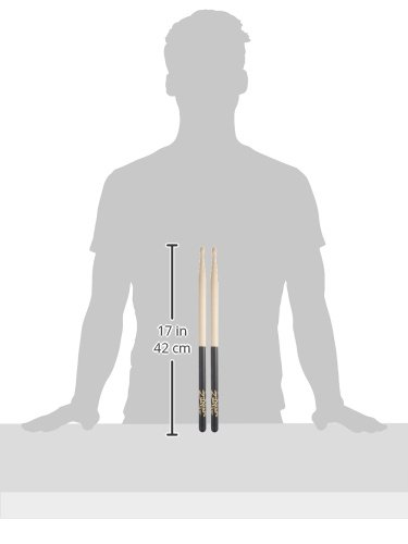 Zildjian 2BWD 2b Wood Dip Drumsticks length